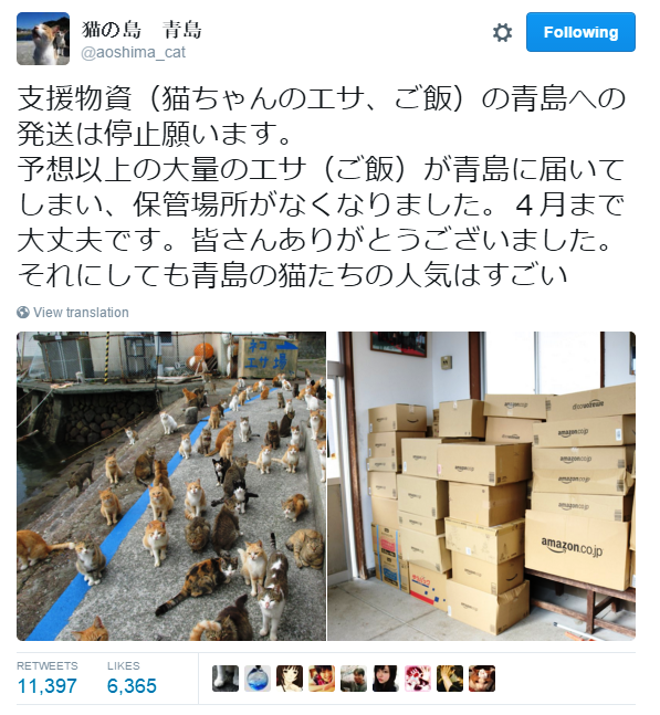 Pulau Kucing di Jepang ini Meminta Bantuan Makanan