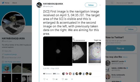 Jepang Berhasil Membom Asteroid dengan Hayabusa 2 untuk Mencari Asal Kehidupan