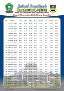 Imsakiyah Ramadhan 1440 Hijriyah Tahun 2019