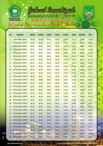 Imsakiyah Ramadhan 1440 Hijriyah Tahun 2019