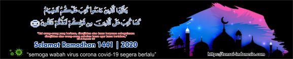 Selamat Menyambut Ramadhan 1441 H 2020 di Musim Covid-19 Ini