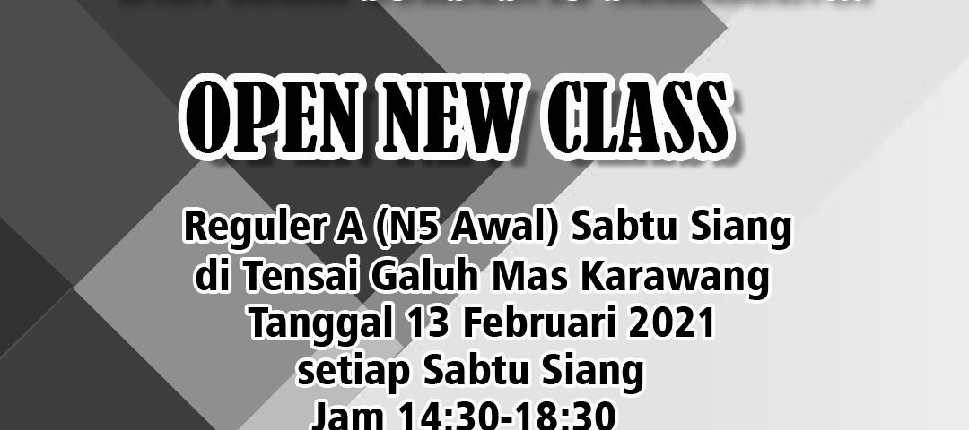 Reguler A (N5 Awal) Sabtu Siang