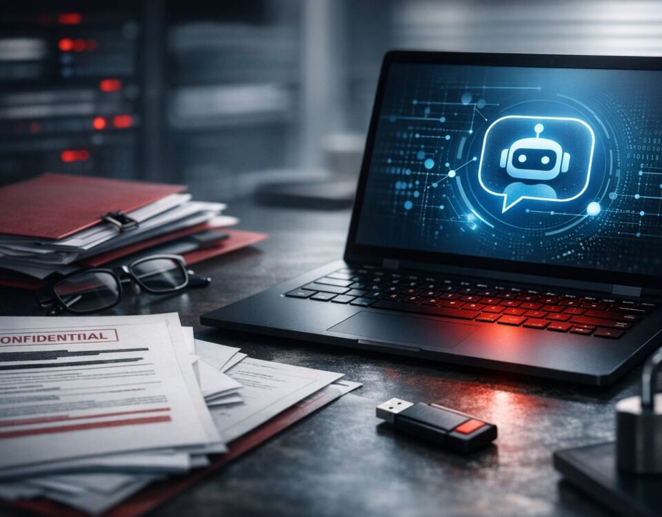 Kebocoran data genai kantor melalui unggah dokumen internal ke chatbot AI di lingkungan kerja industri